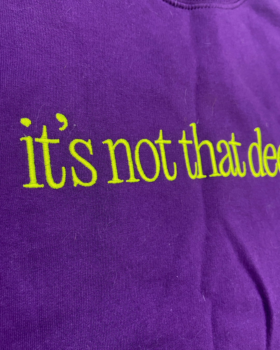 Not That Deep Purple Crewneck Sweatshirt