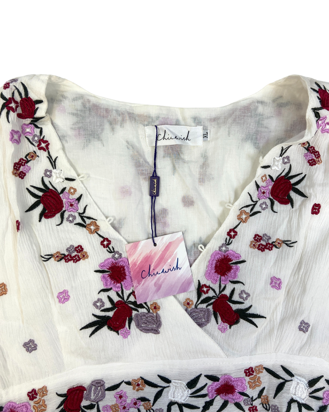 Chicwish White Boho Dress