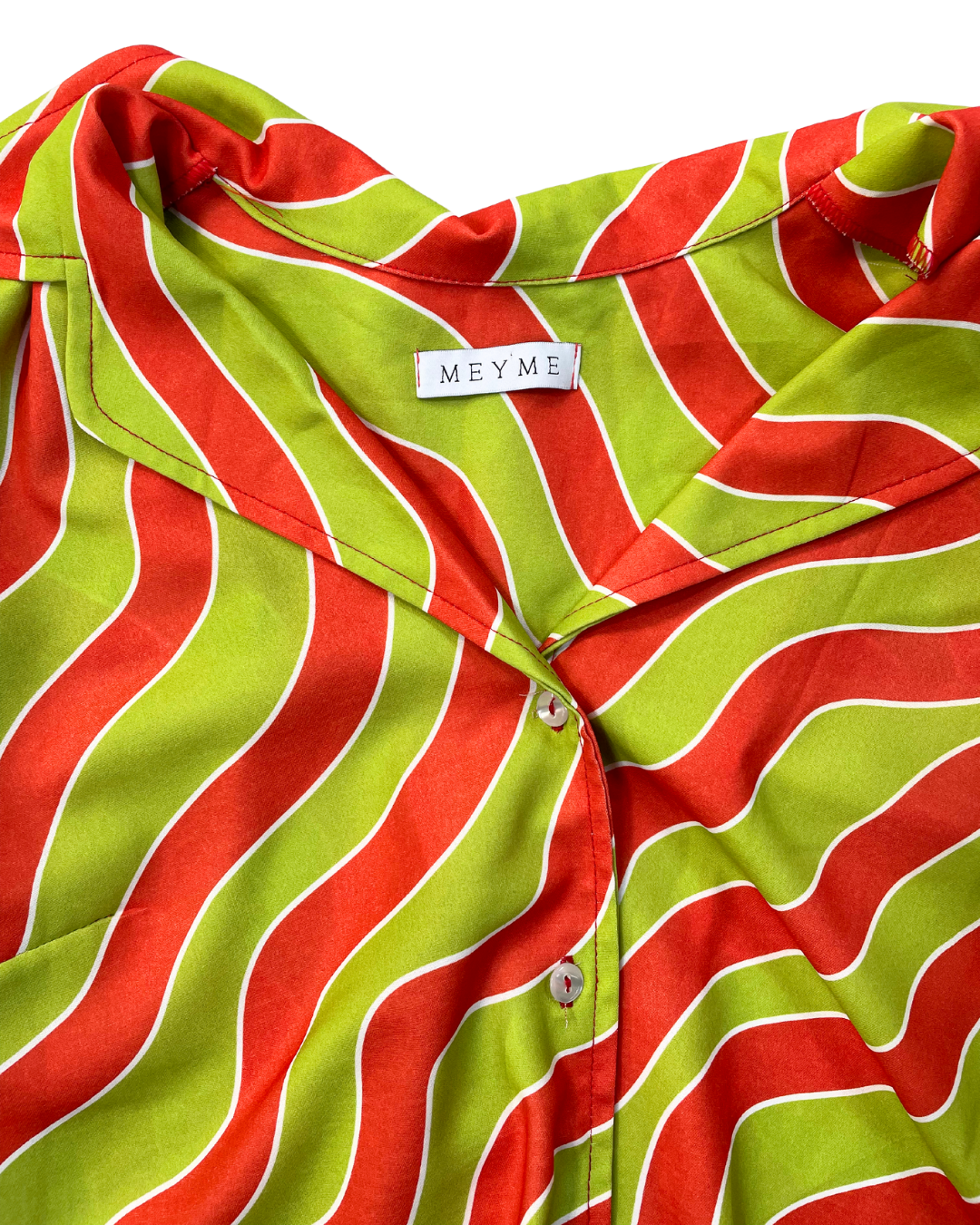 Meyme Green and Orange Swirl Shirt