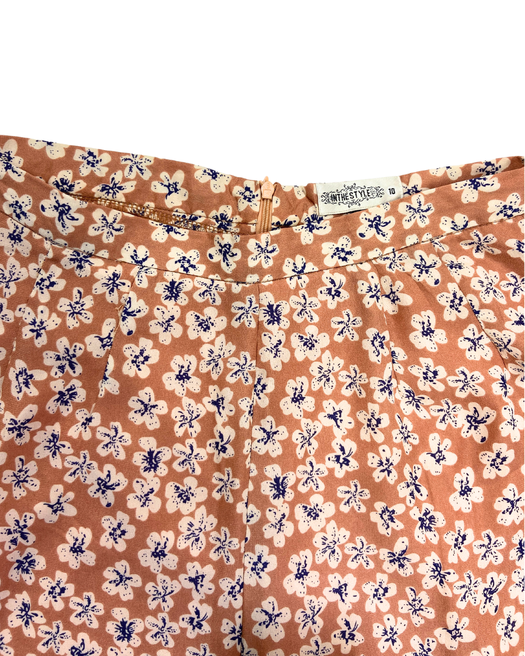 In the Style Mauve Floral Trousers