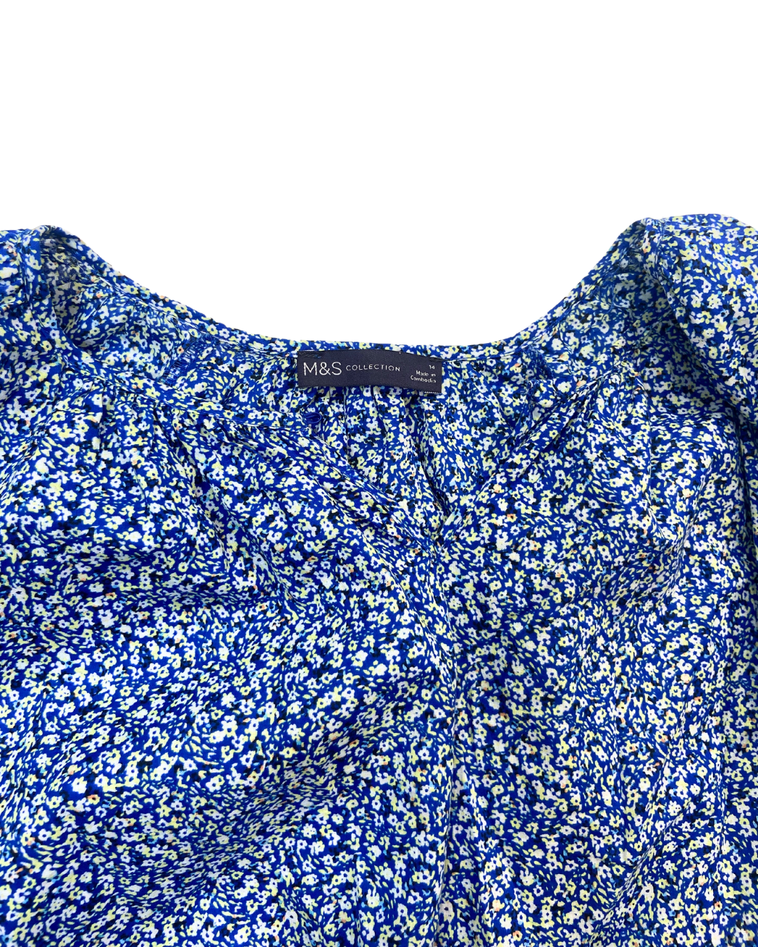 Marks and Spencer Blue Floral Mini Dress