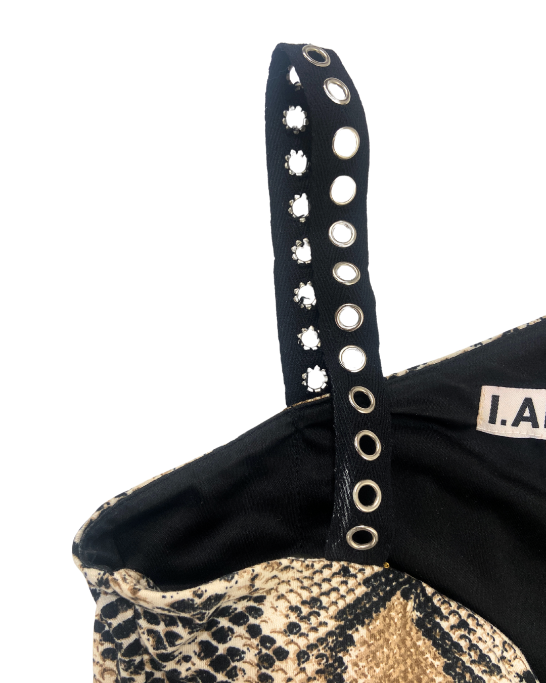 second hand I.AM.GIA I.AM.GIA One Shoulder Snakeskin Crop Top 20 OWNI