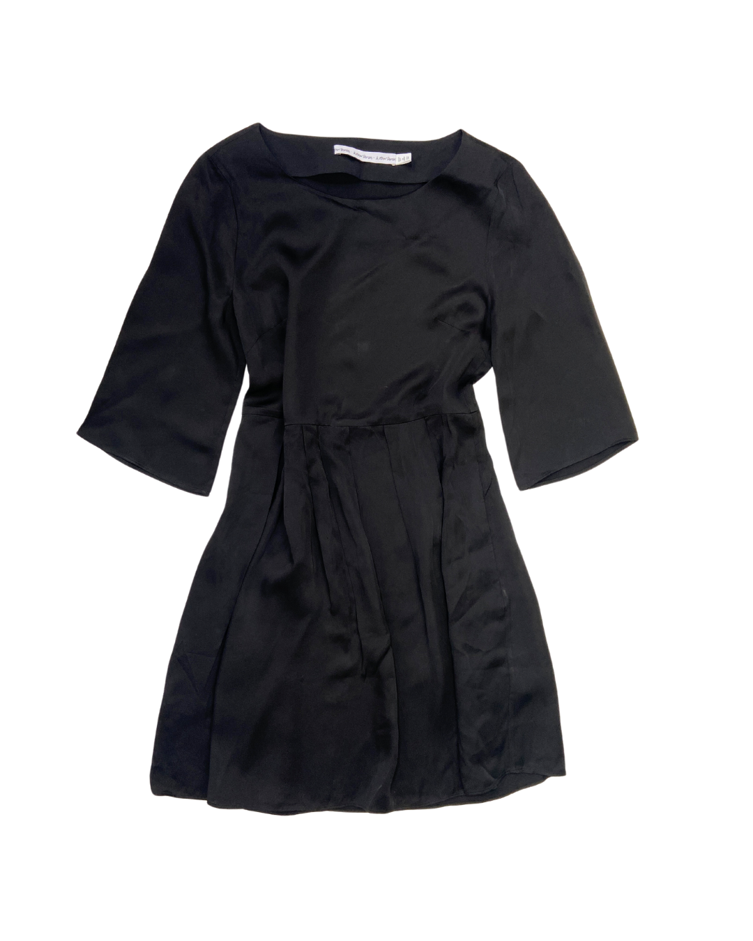 & Other Stories Black Satin Dress