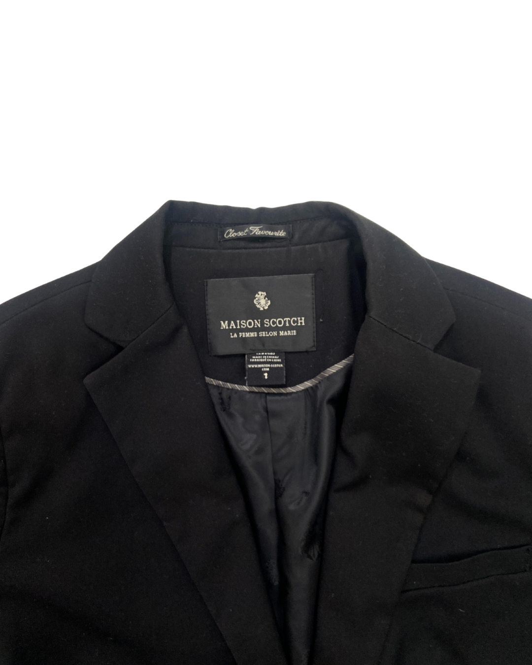 second hand Maison Scotch Maison Scotch Black Blazer 14 OWNI