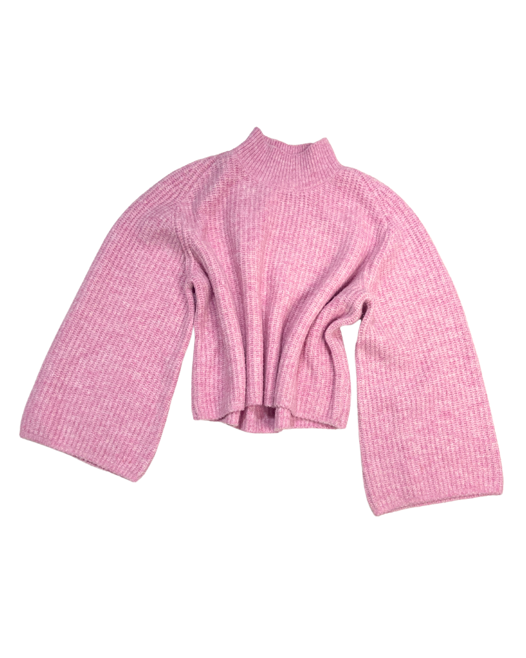 Aligne Pink High Neck Cropped Jumper