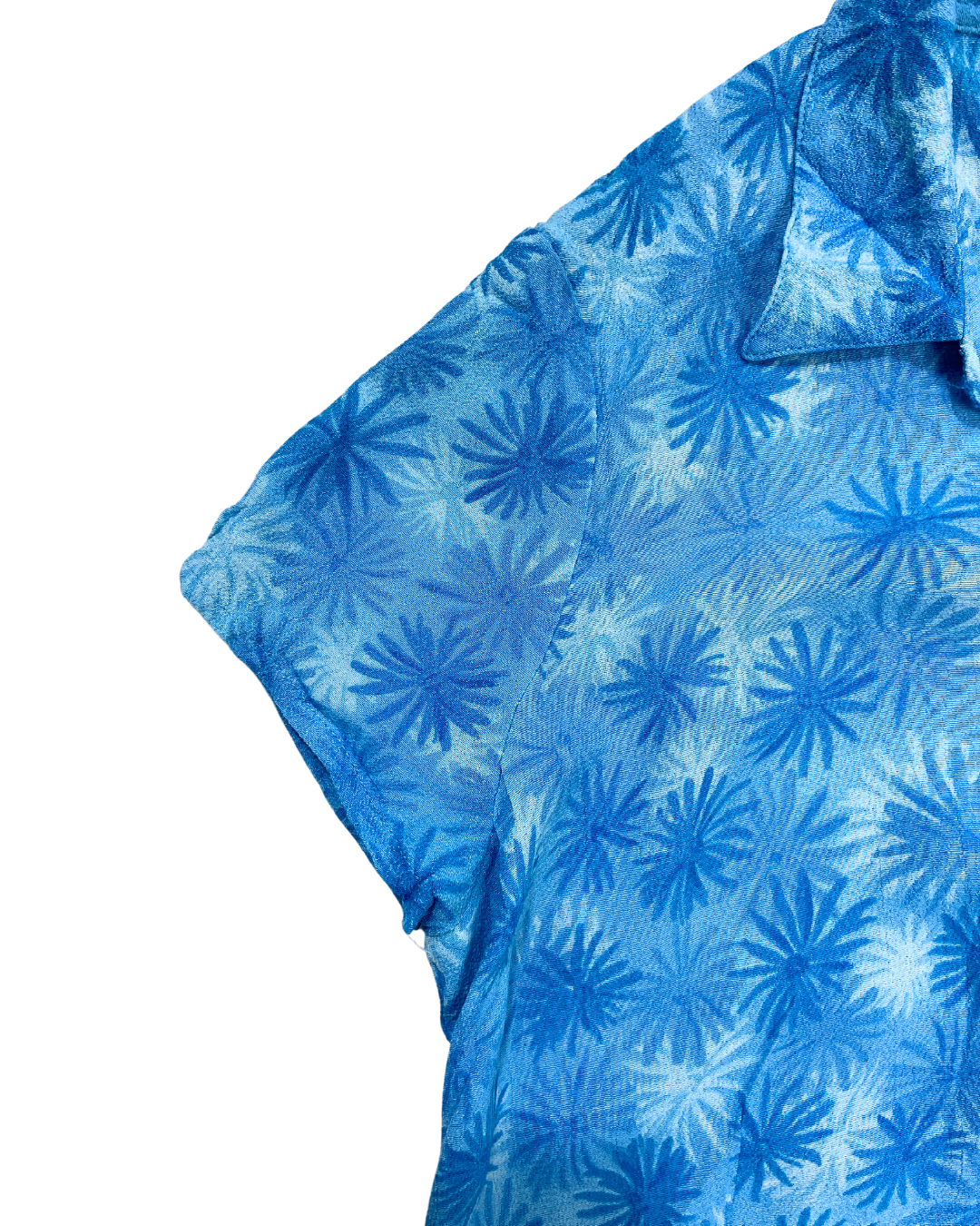 Blue Tropical Print Shirt