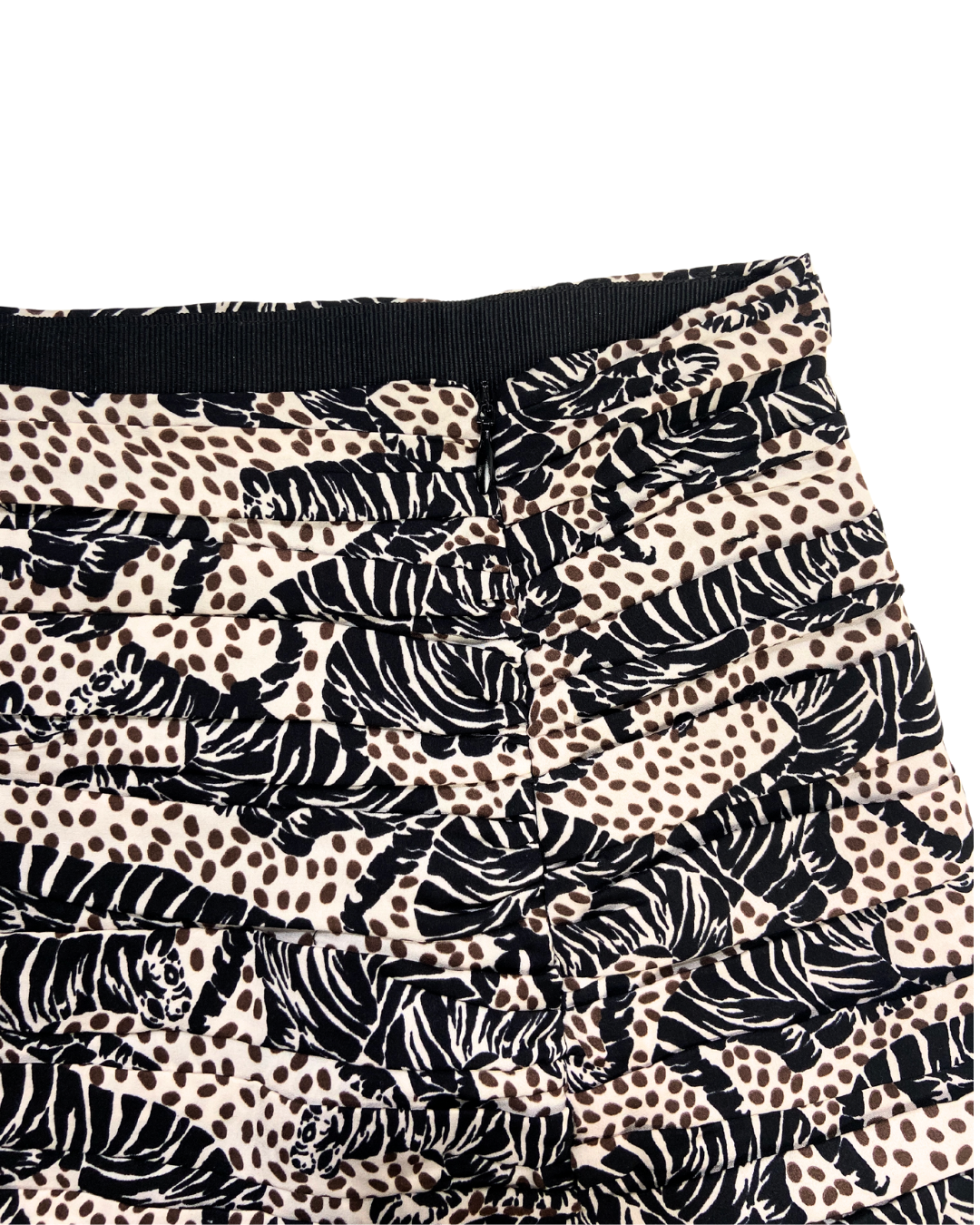 Brown Ruffle Mini Skirt