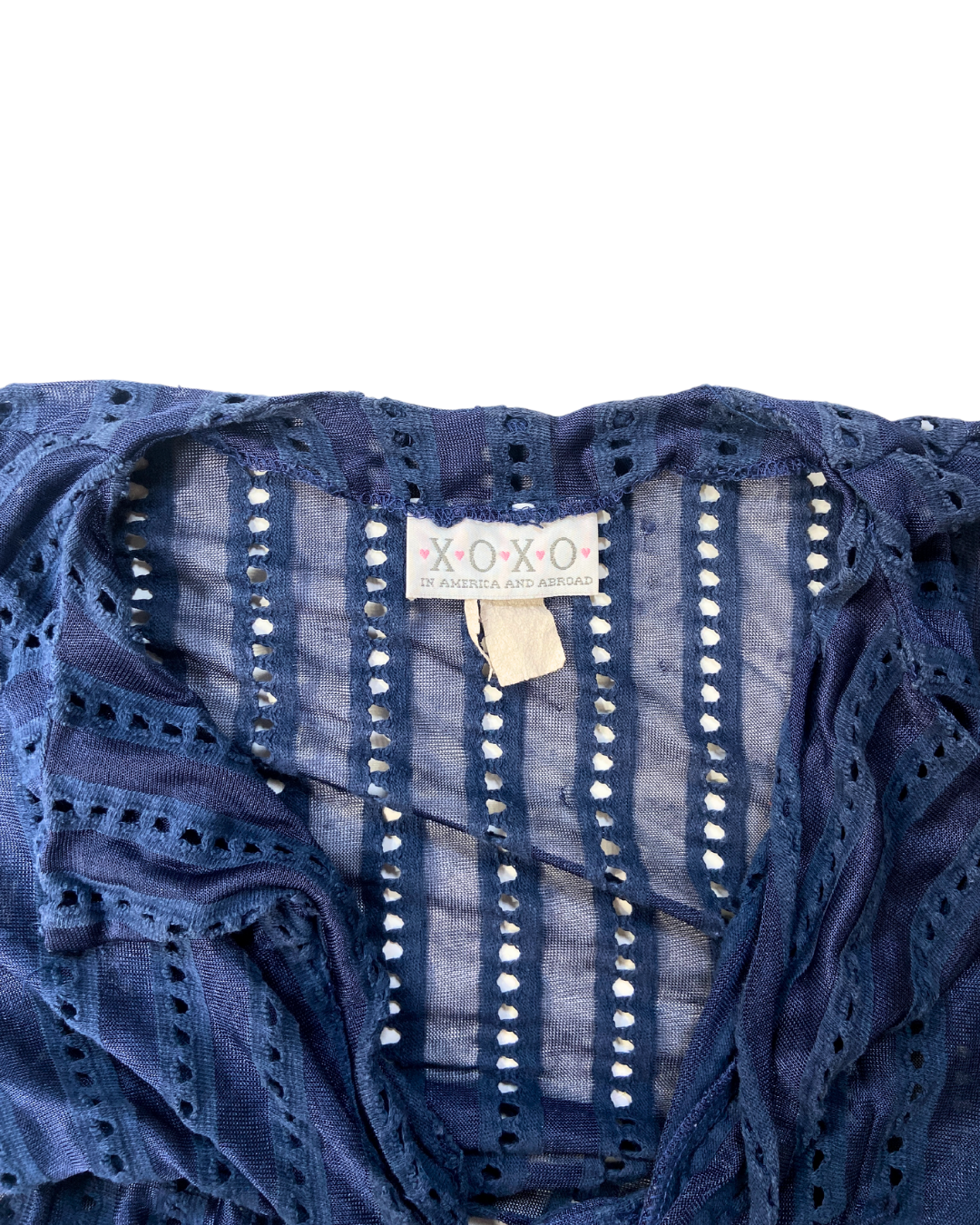 X.O.X.O Navy Lace Top