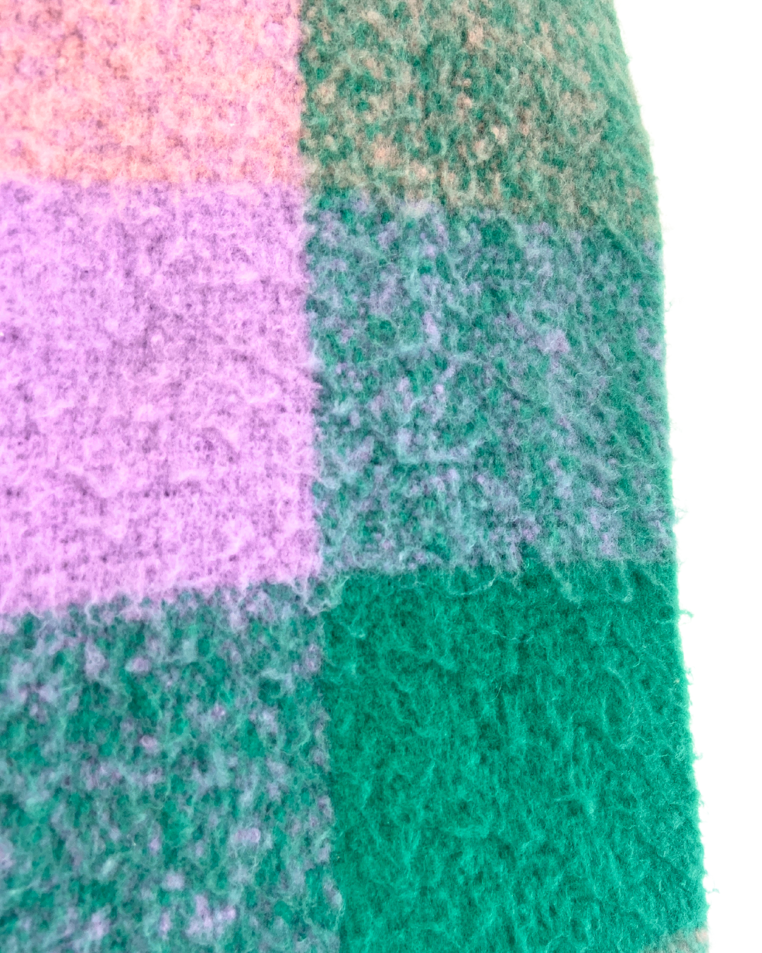 Green and Pink Checkered Scarf