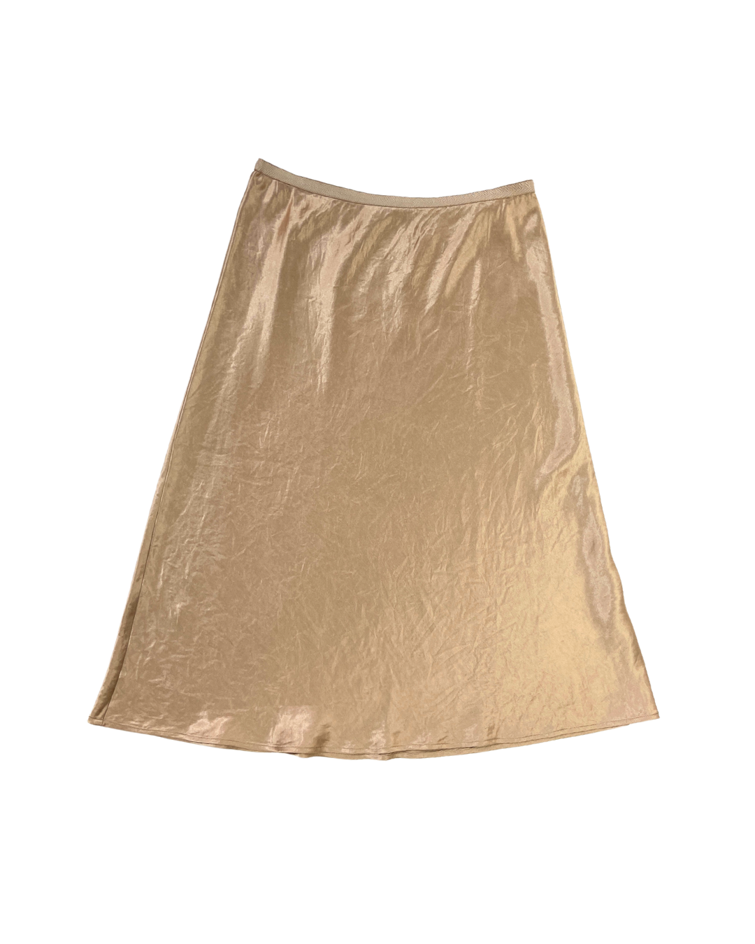 Marks and Spencers Champagne Satin Midi Skirt
