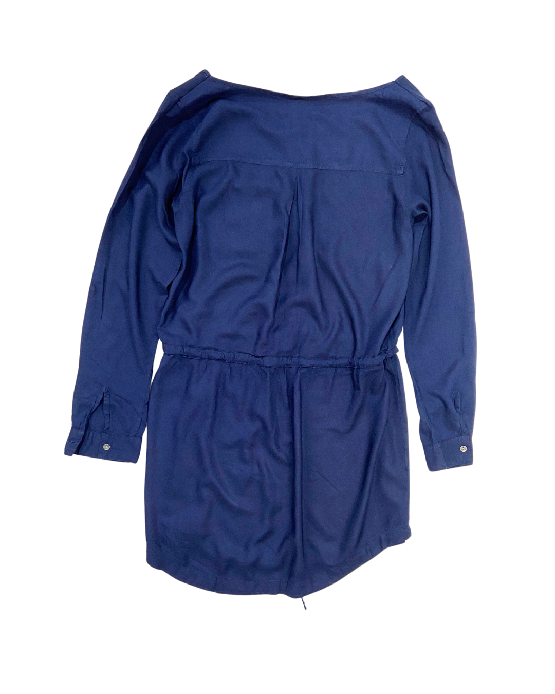 Duesouth Navy Tie Waist Shirt Dress