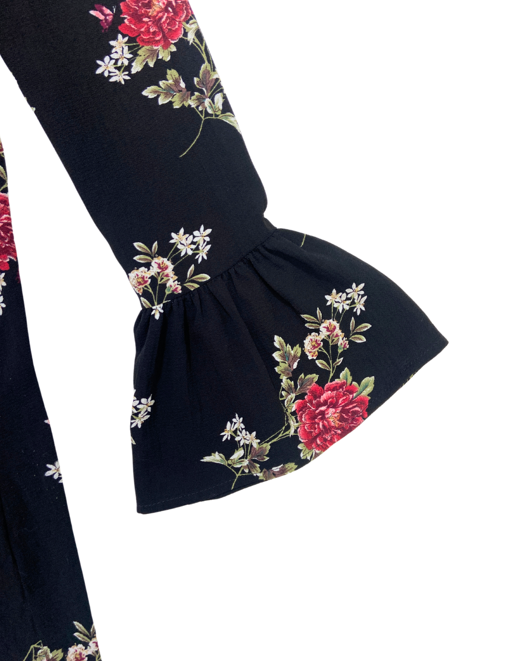 Missguided Floral Bell Sleeve Dress