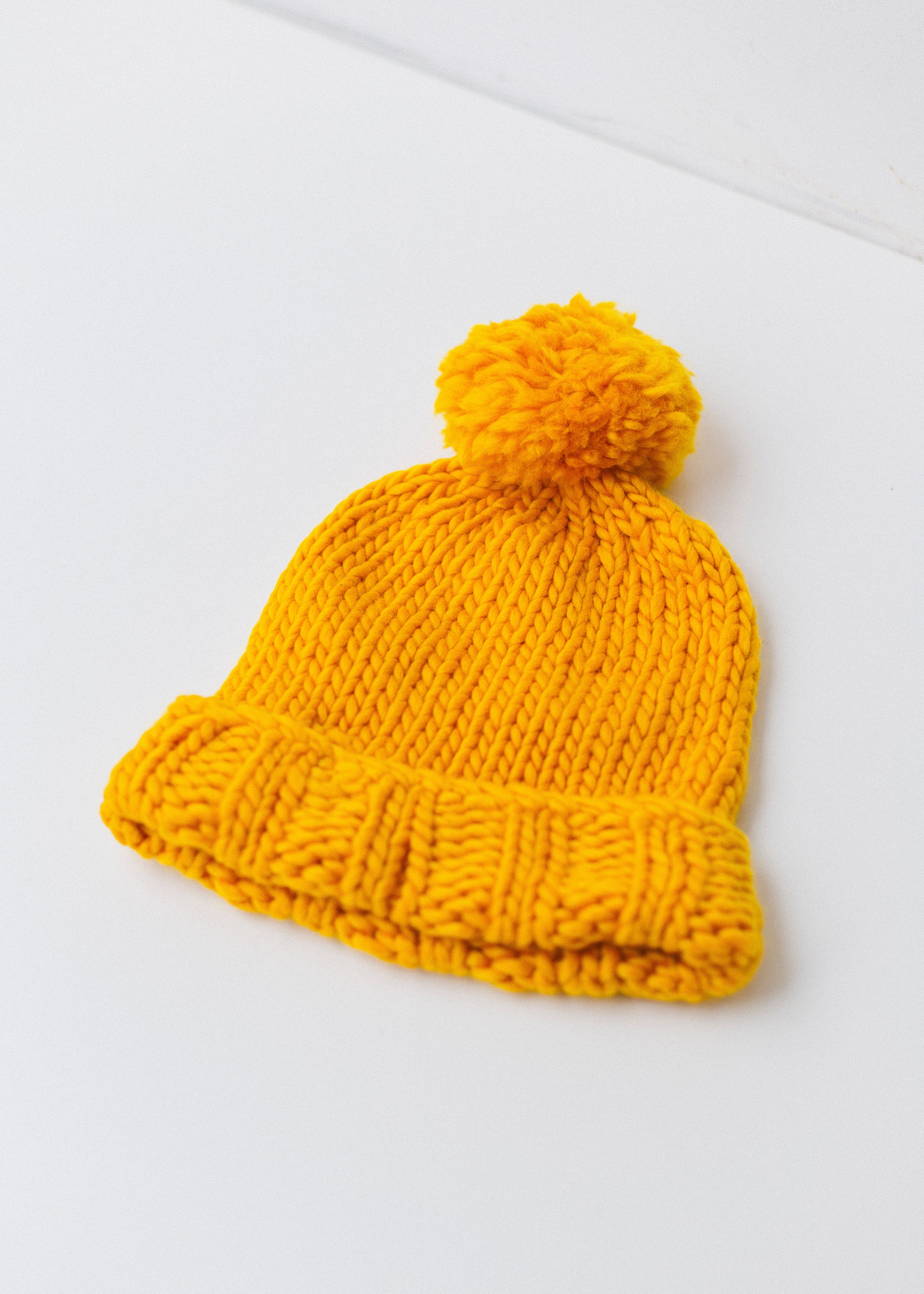 Preloved Mustard Pom Pom Beanie
