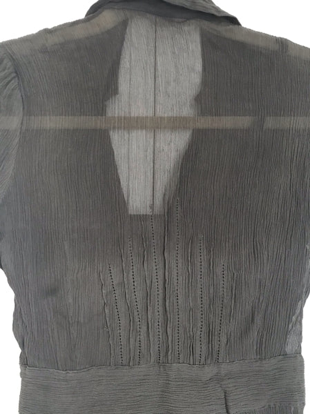 Preloved Brown silk blouse with matching camisole