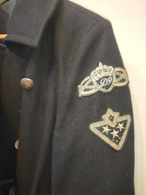 Preloved Navy Wool Double Breasted Peacoat