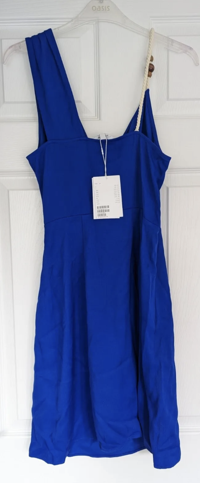 Preloved & Other Stories Blue Draped Rope Strap Dress