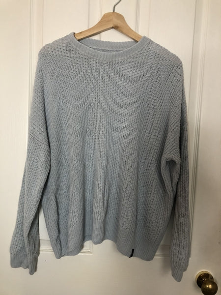 Preloved Pale Blue Oversize Organic Cotton Jumper size 10