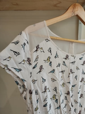 Preloved Bird print skater dress
