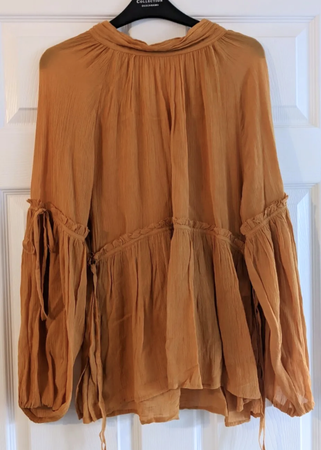 Preloved AllSaints Orange Eimear Long Sleeve Top