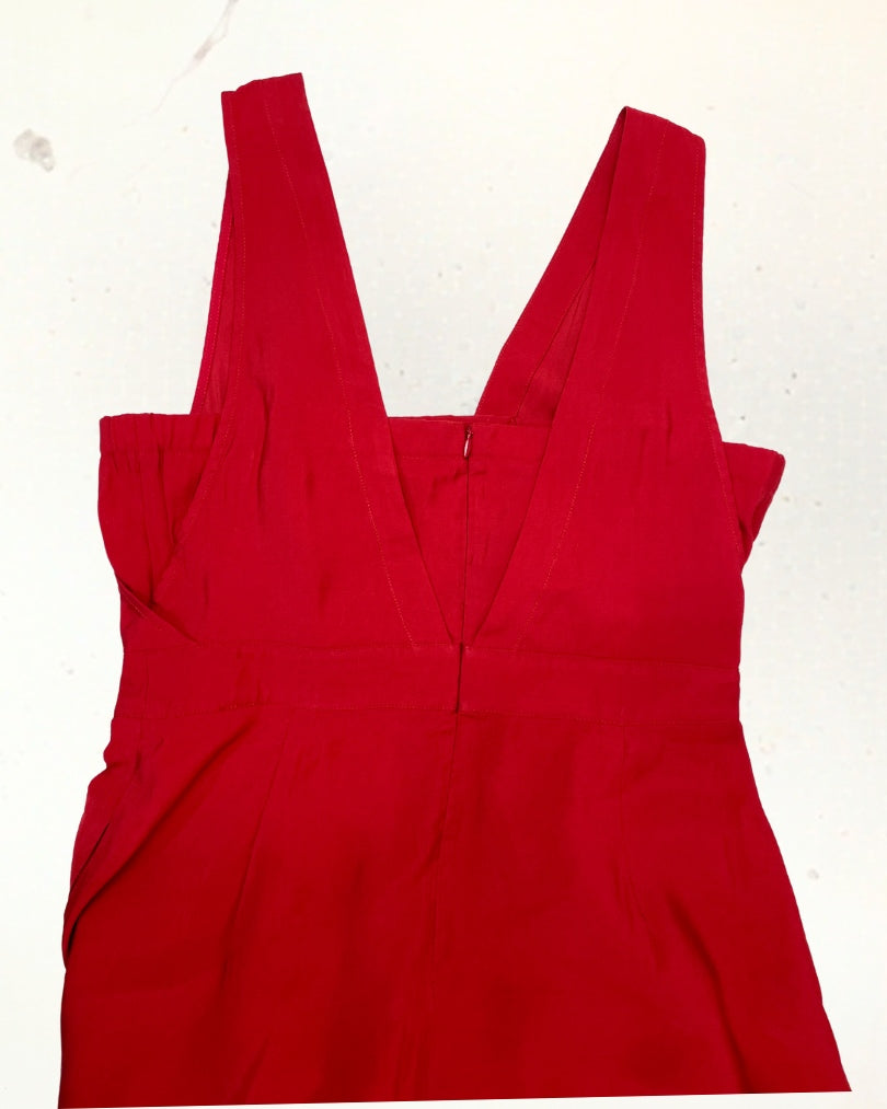 second hand Oliver Bonas Red Midi Dress 10 OWNI