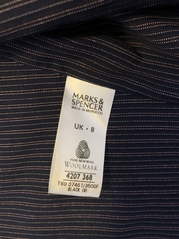 Preloved M&S Black fitted jacket