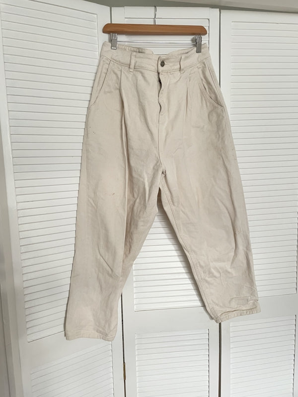 Preloved Alexis Tapered Trousers In Natural