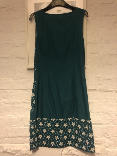 Preloved Teal embroidered summer dress