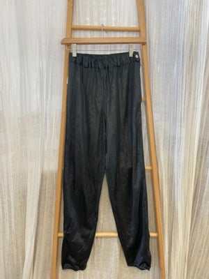 Preloved Black silky jogger style trousers