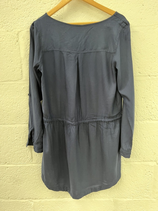 Preloved Navy Shirt Dress in size 10