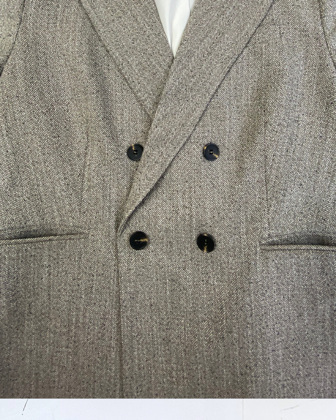 H&M Classic Tweed Blazer - Herringbone Pattern size XL