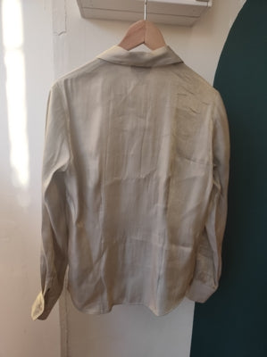Preloved Golden Shimmer Button-Up Blouse