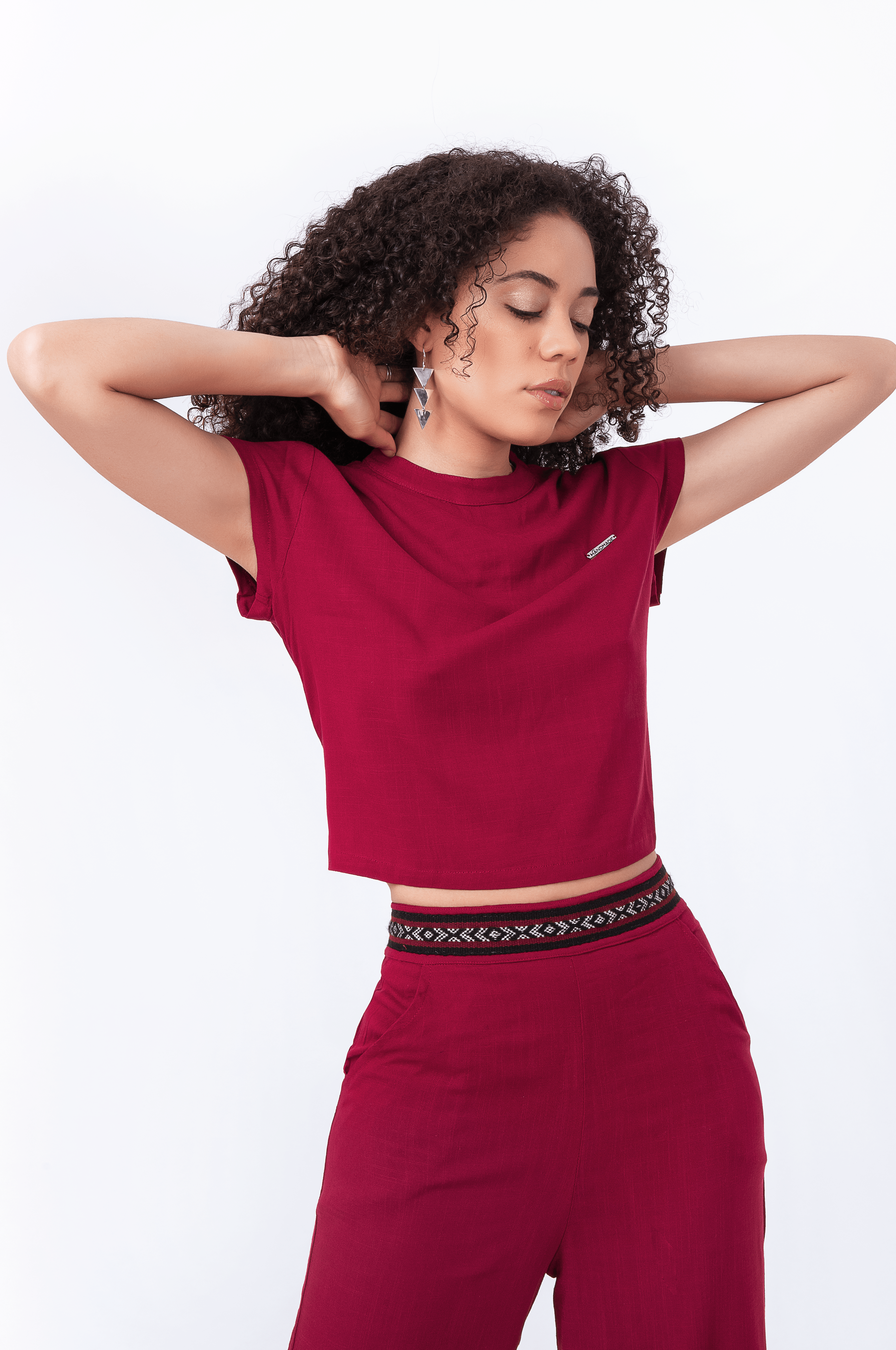 Preloved T-shirt from burgundy two-piece set