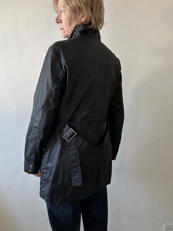 second hand F&F 3/4 length wax belted jacket 20 OWNI