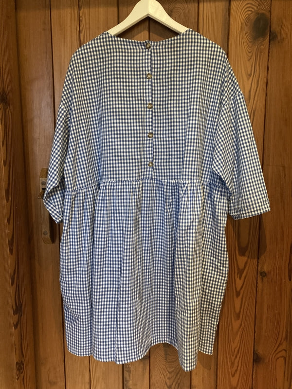 Preloved blue gingham clara dress