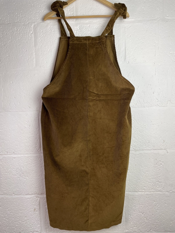 Preloved Heavy Cord Long Pinafore Dress