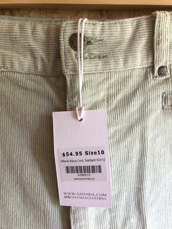 Preloved Ghanda Pastel Green Wide Leg Cords