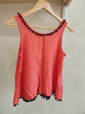 Preloved Pom pom tank top