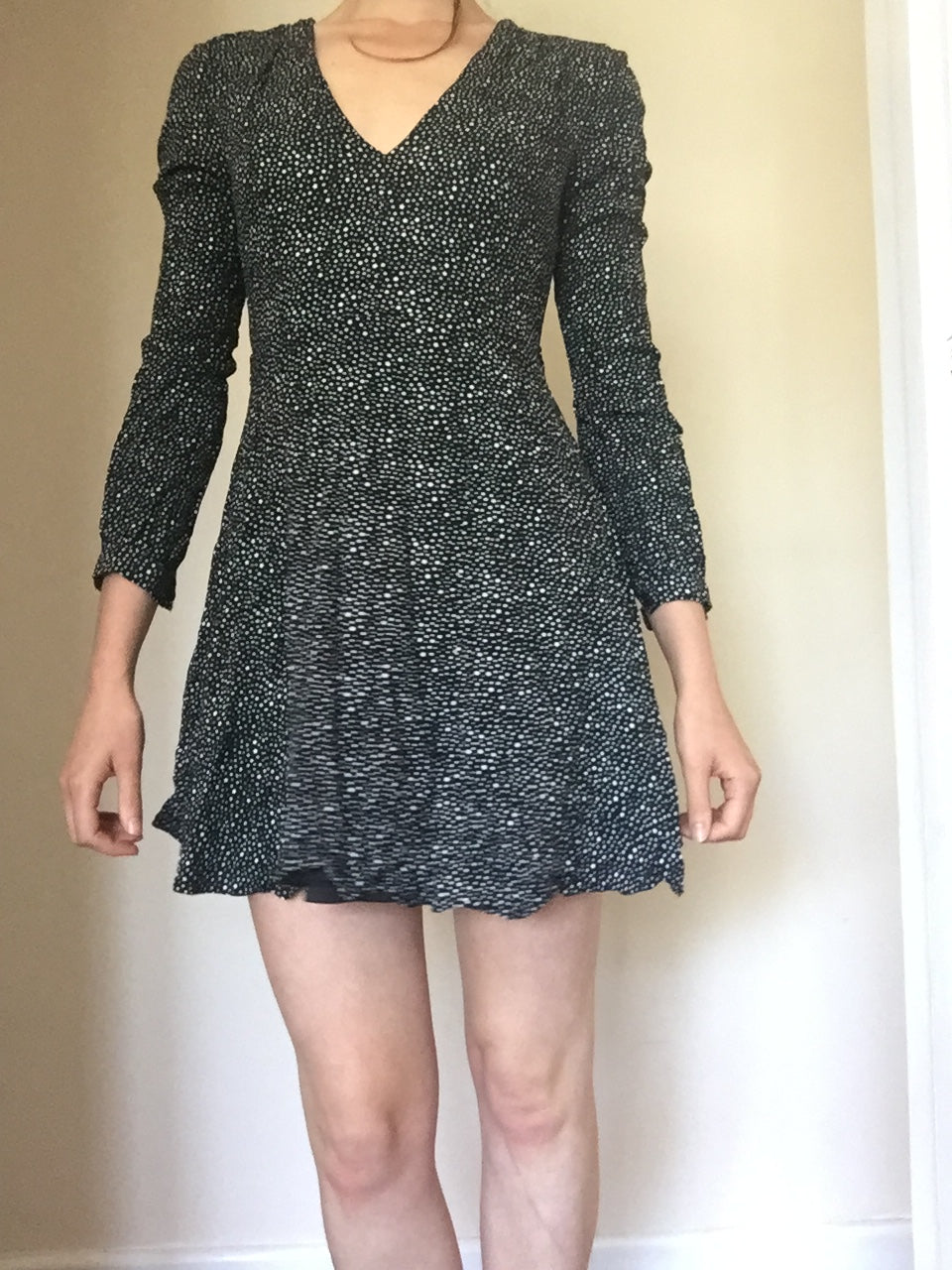 Preloved V neck star short dress