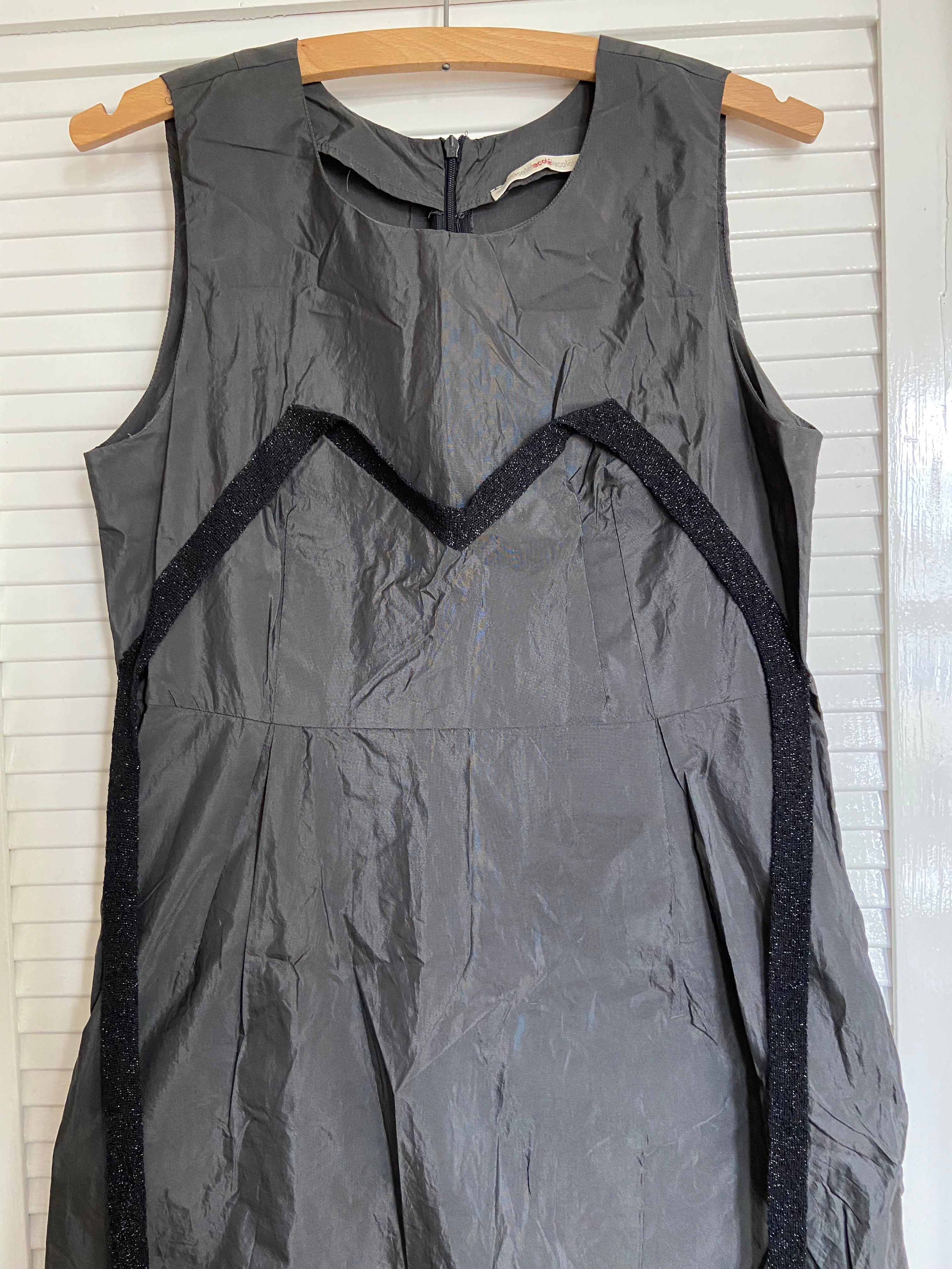 Preloved Dark grey dress with bust ribbon detail
