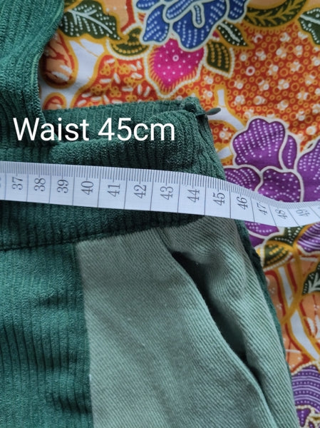 Preloved Green Corduroy Dunagrees