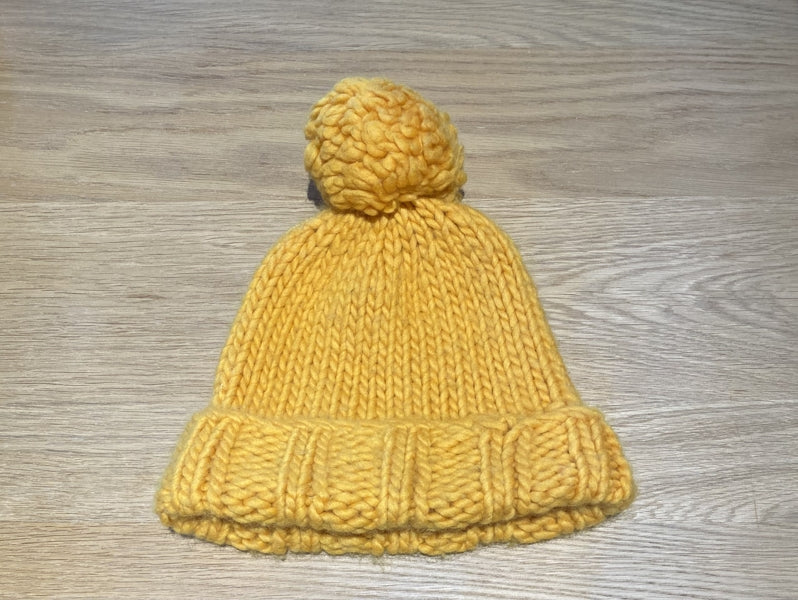 Preloved Mustard Pom Pom Beanie