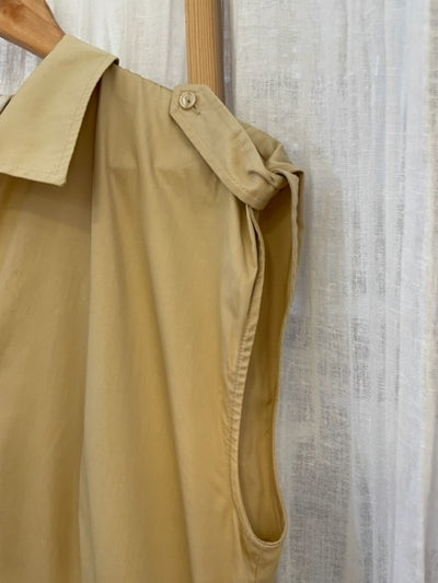 Preloved Cream sleeveless tunic dress