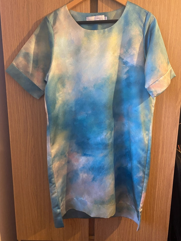 Preloved Deborah Campbell Atelier Dress Sky print mini dress