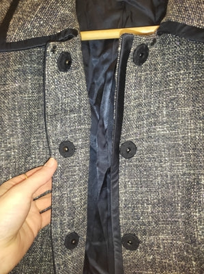 Preloved Navy Short Sleeve Fitted Jacket