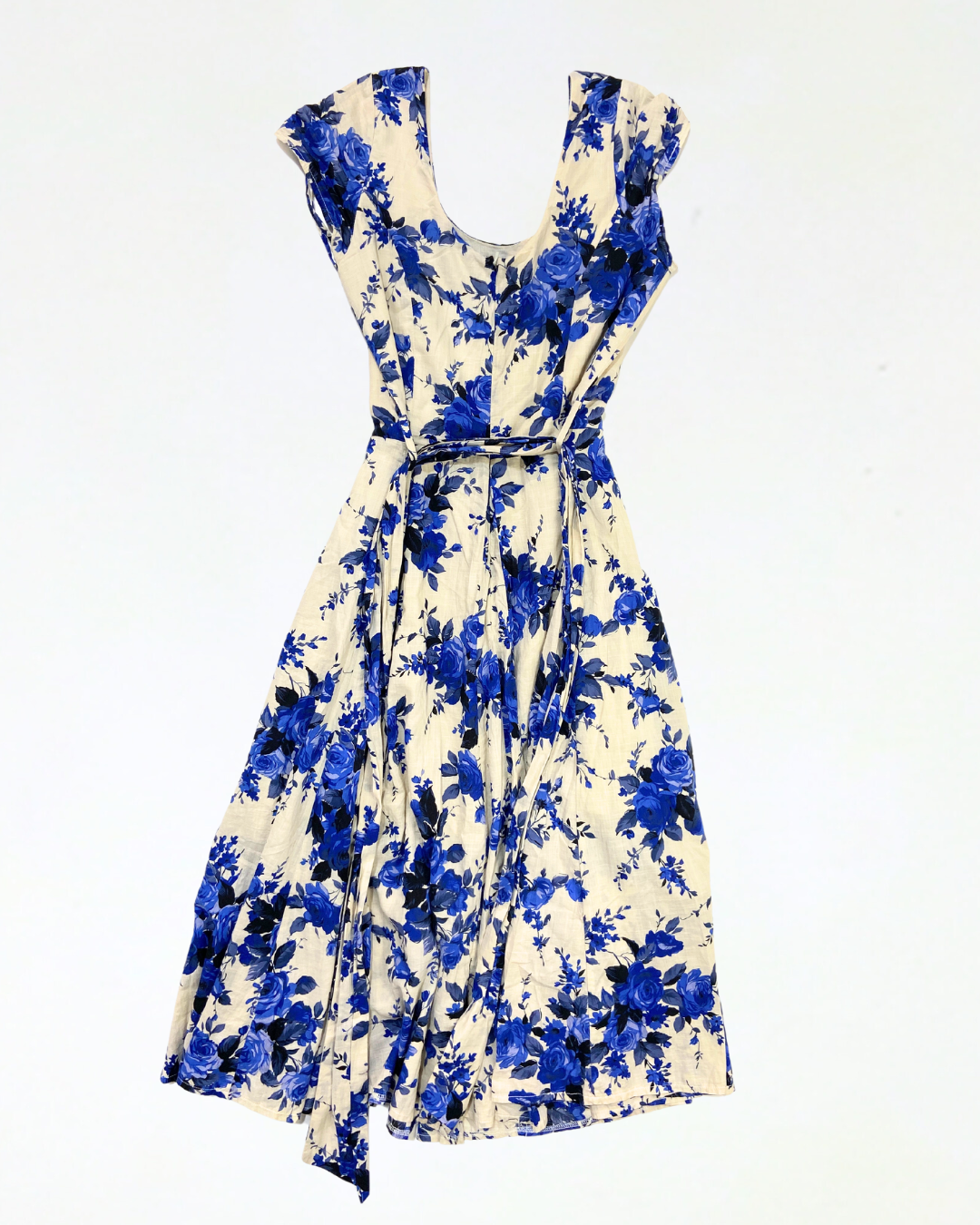 second hand Eucalyptus Vintage-Inspired Eucalyptus Floral Midi Dress 12 OWNI