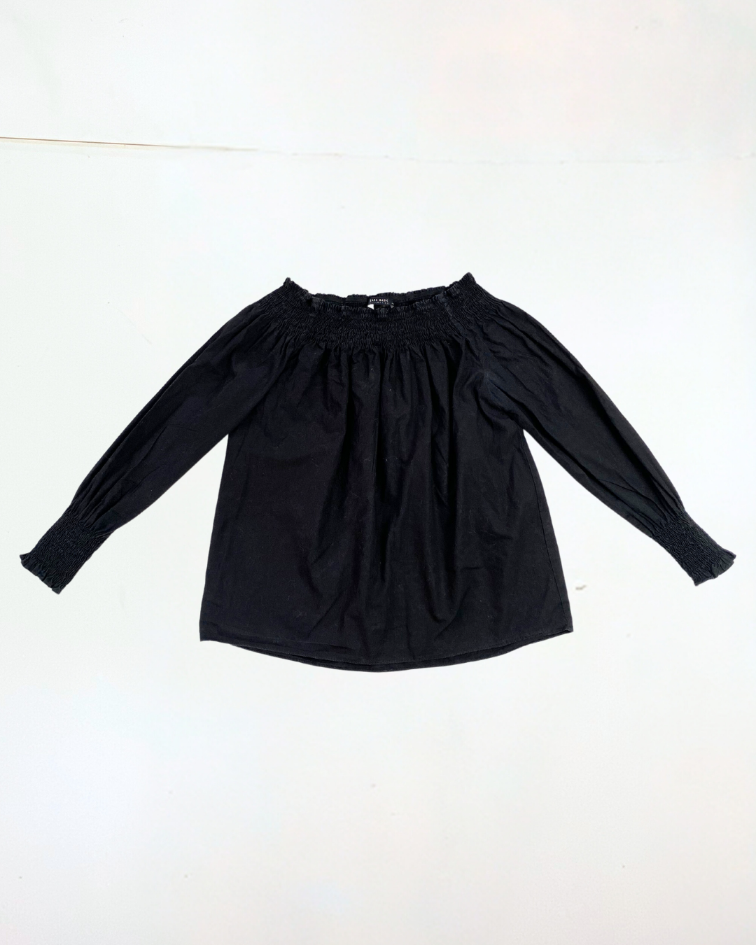 Zara Black Smock Top Size S