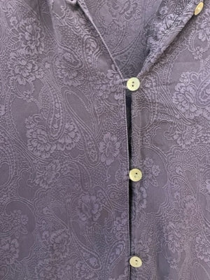 Preloved Long sleeve paisley pattern purple top