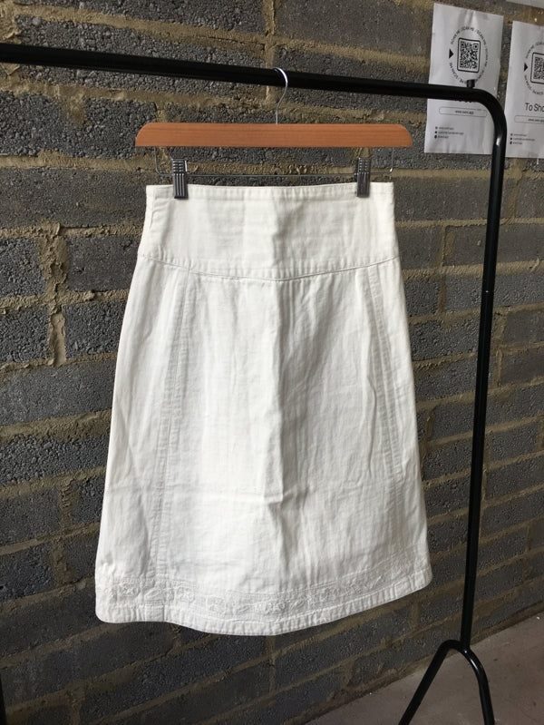 Preloved Cream quilted skirt from Noa Noa