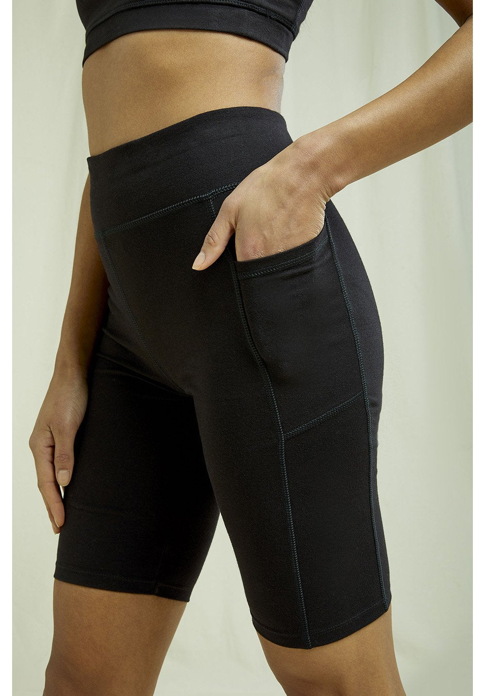 second hand People Tree Pocket Cycling Shorts in Black 10 OWNI