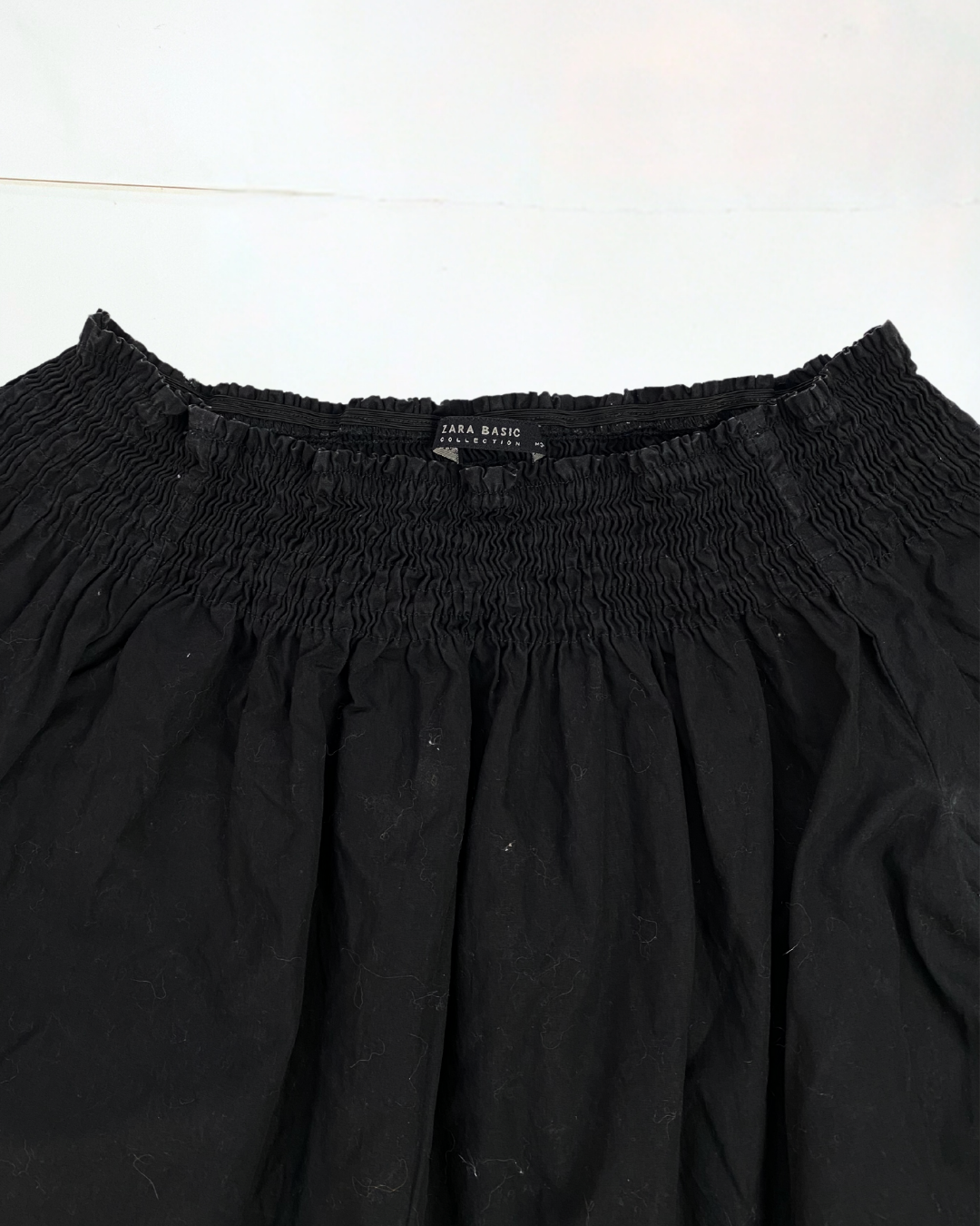 Zara Black Smock Top Size S